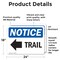 Signmission Trail (Left Arrow) Sign With Symbol, 24 in W x Rectangle, Vinyl Decal OS-2PACK-NS-D-1824-L-18710 - alternate 5